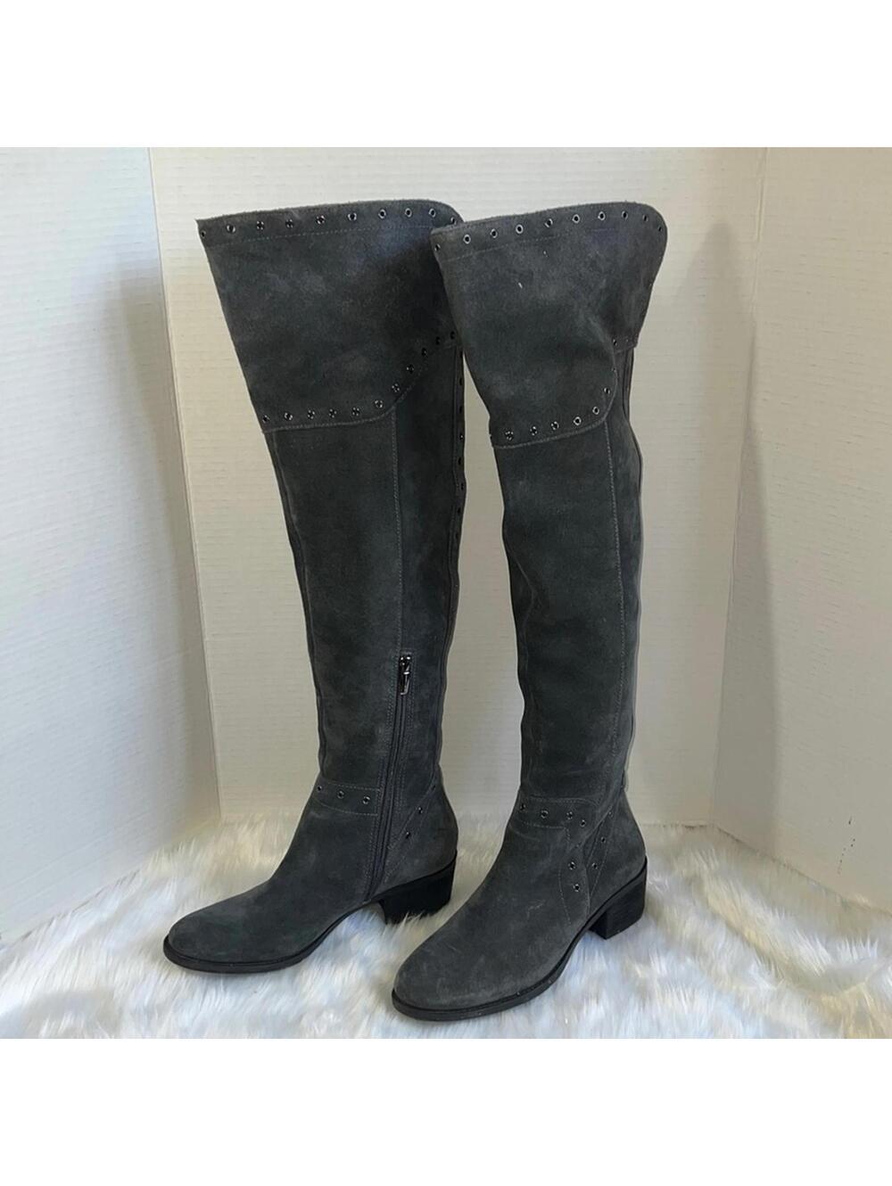 👠 VINCE CAMUTO BESTAN OVER-THE-KNEE STACKED BOOTS